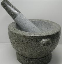 Stone Mortar & Pastle - Mørtel 15 X 12 Cm